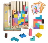 Shengou Puzzle en Bois Tetris Coloré, Jeux Montessori 3 4 5 6 Ans, Cerveau Jouet, Jouets éducatifs, Cadeau pour Enfant