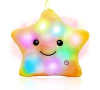Shengou Weihnachten Coussin Etoile Lumineux,Coussin Lumineuses,Coussin Lumineux étoile,Coussin Moelleux Enfant,étoiles Oreiller,LED étoiles Oreiller,Coussin Lumineux Enfant,Deko Kissenbezug (Gelb)