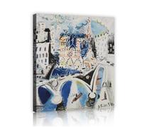 SHENGPOSTER Estampes murales sur toile de style Pablo Picasso Tableau Notre-Dame de Paris Peinture célèbre Réplique de la décoration murale pour salon Chambre Cadre intérieur 45x60cm