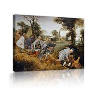 SHENGPOSTER Impressions sur toile Renaissance Le store guidant l’aveugle par Pieter Bruegel l’Ancien Affiche d’art mural pour salon Bureau couloir Décoration murale 40x56cm Cadre intérieur