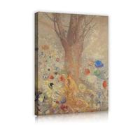 SHENGPOSTER Odilon Redon Toile Art Mural avec l’arbre de Bouddha et Impressions Florales Sur Toile Décoration Murale Pour Salon Chambre ou Bureau Décor Affiche 50x65cm Cadre intérieur