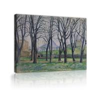 SHENGPOSTER Paul Cézanne impressionniste Impressions sur toile Châtaigniers Art mural Paysage rural Décor d’intérieur pour salon Chambre Bureau Décor mural 70x90cm Cadre intérieur