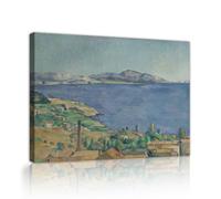 SHENGPOSTER Paul Cézanne Impressions sur toile pour salon Impressionniste moderne Mur Décoration intérieure Le Golfe de Marseille Plage Paysage Affiches d’art mural 65x98cm Cadre intérieur