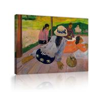 SHENGPOSTER Paul Gauguin Toile Impression d’art mural La sieste célèbre peinture réplique photos scène tropicale salon chambre à coucher décor mural art posters 50x65cm cadre intérieur