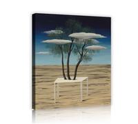 SHENGPOSTER Rene Magritte l’Oasis Impressions sur toile Arbre surréaliste Paysage désertique Affiche murale pour salon Décoration de chambre Œuvre célèbre Réplique Cadre intérieur 60x72cm