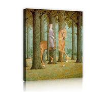 SHENGPOSTER René Magritte Surréalisme Affiche Imprimer le blanc Signature Toile Art mural Peintures pour chambre à coucher Vie Hôtel hall chambre Art mural décor 45x58cm Cadre intérieur