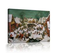 SHENGPOSTER Tableaux scène d’hiver Pieter Bruegel l’Ancien Renaissance Peinture murale pour salon, chambre et bureau Décoration murale 40x56cm Cadre intérieur
