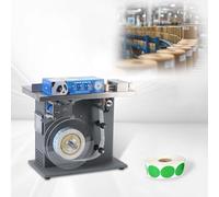 SHENGQION Étiqueteuse Automatique À Angle Droit De 90 Degrés pour Boîtes avec Contrôle PLC Et Vitesse Réglable, pour Étiquettes Anti-effraction Et Transparentes Rondes sur Les Boîtes De Cosmétiques