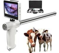 SHENGQION Livestock Visual Insemination Gun, Sonde INOX avec Canal d'air, Écran Rotatif Réglable 4.3", Équipement Reproduction pour Bovins, Porcins, Ovins, Équins Et Canidés(Cow,Upgrade)