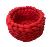 ShengQuanHao Linge Industriel Panier Cocon Chat Maille Épaisse Fait Doux Confortable pour Chat Chien Matériau Rembourrage Intérieur Adapté pour Sommeil Détente Maison, Color to 2, 50cm 1.3kg