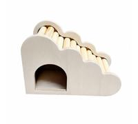 ShengQuanHao Nid Repos Hamster Bois Massif Rongeur Abri Sûr Cachette e pour Repos Dissimulation Comportement Fouissement Intérieur Habitat, Style A