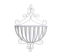 ShengQuanHao Porte-Pot Fleurs en Fer Forgé Mural Élégant Support Floral Mural Panier Crbé Classique Support Floral Suspendu en Fer pr Entrée,