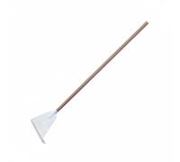 ShengQuanHao Râteau à Feuilles Mortes Composite avec Manche en Bois et NTS Courbées pour Ramassage Gazon et Débris Légers sur Surface Extérieure , White , 1.4M Poplar Handle