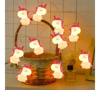 Shengruili 10 LED Guirlande Lumineuse Licorne,Guirlande Lumineuse Chambre Enfant,Décoration de Chambre de Fille,pour Jardin,Arbres,Terrasse,Noël,Mariages,Fêtes