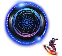 Shengruili Disque Volant Lumineux,Disque Volant LED,Frisbee Lumineux avec 49 Lumières LED,Réutilisable LED Disque Volant,Compétition Funsport pour Adultes Enfants Plage Pelouse Extérieur