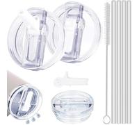Shengruili Lot de 2 couvercles pour Stanley Cup 40 oz, couvercle anti-fuite, couvercle de rechange anti-fuite, pour Stanley Cup, accessoires de coupe Stanley, pailles pour Stanley Cup