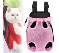 Shengruis Sac de Transport Furry Pawsy, Sac à Dos pour Chat Furry Pawsy, Sac de Transport pour Animaux de Compagnie, Sac à Dos pour Chien et Chat pour la randonnée à vélo (Pink,L)