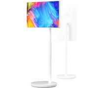 SHENGSHIYU 32" TéLé Portable sur Roulette, 4K Télé Portable avec Batterie pour, Inclinaison/Pivotage TV Portable pour éTudes, RéUnions, Films, Jeux, Chant,8+256G