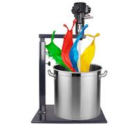 SHENGSHIYU Agitateur d'air IBC,5 Gallons Malaxeur à Peinture Vitesse 1 500-2 600 TR/Min,Pression d'air 6-8 MPa, Malaxeur à Levage pour Fabricants de Peintures,Industries Alimentaires,Black