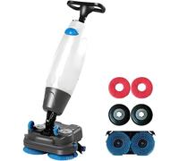 SHENGSHIYU Autolaveuse Compacte Professionnelle avec Réservoirs Séparés de 4.5L et 7.5 L,Brosses de Nettoyage Motorisées de 43 cm (17 Pouces),sans Fil et Alimentée par Batterie 36 V. A White