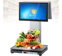 SHENGSHIYU Caisse Enregistreuse Professionnelle,Imprimante 58mm,Écran Double Face 15,6 Pouces,8GB+128GB,Angle D'écran Réglable,Balance de Caisse Enregistreuse pour Magasin et Supermarché