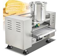 SHENGSHIYU Crêpière INOX avec Panneau de Contrôle Plage de Température 150-200°C Crepiere Electrique Adapté Aux Boulangeries Salons de Thé Restaurants Pâtisseries Diamètre 10in