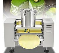 SHENGSHIYU Crêpière Professionnelle Comprend Cuve en Acier Inoxydable Bande Transporteuse Rouleau à Pâte et Plateau Moteur en Cuivre Pur Crepiere Electrique Diamètre de Crêpe 8in