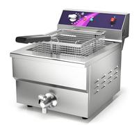 SHENGSHIYU Friteuse de Comptoir en Acier Inoxydable, Friteuse Commerciale électrique 19L