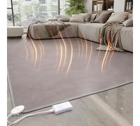 SHENGSHIYU Grand Tapis Chauffant électrique pour Appartement en Graphène,Température Réglable,Chaleur Circulante,Imperméable Electric Heating Carpet,Base Isotherme B-150×200cm/59.06×78.74in