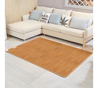 SHENGSHIYU Heated Carpet,Sol Chauffant Tapis,Montée en Température Constante,Température Réglable,PVC PVC Tapis de Sol Chauffant Salon,Enroulable pour Le Rangement 150×180cm