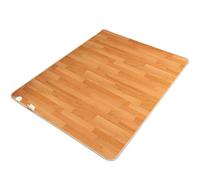 SHENGSHIYU Heated Rug,Tapis Sol Chauffant,Température Réglable,Montée en Température Constante,Structure Multicouche Tapis de Sol Chauffant Bureau,Enroulable pour Le Rangement 150×200cm