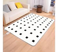 SHENGSHIYU Heater Rug,Tapis Sol de Maison Chauffante,Température Réglable,Montée en Température Constante,PVC Tapis de Sol Chauffant Bureau,pour Les Sols Froids en Hiver 120×200cm