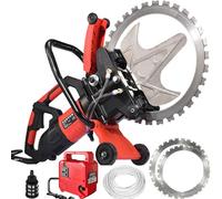 SHENGSHIYU La Rainureuse,8980W Moteur sans Balais en Cuivre Pur 2300 U/Min,Coupe sans Poussière pour Couper Béton,Pierre,Brique,2 Diamètre de Lame de Scie Diamantée,410+600mm