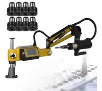 SHENGSHIYU Machine à Fileter avec 8 Mandrins Rapides M3-M16,600W,500mm Course,Écran Tactile,Kit Taraudage Filetage pour Acier Inoxydable,Aluminium,Cuivre,Fer,Bois,Plaques Plastiques