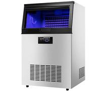 SHENGSHIYU Machine à Glaçons Industrielle - 235 W, Réservoir de Glace de 15 kg,Glace sans Arrière goût,80 kg de Glace/24 h,Compresseur Puissant et Silencieux,Branchement à l’Eau Courante