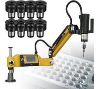 SHENGSHIYU Machine à Tarauder avec 8 Mandrins (M3-M16) Bras Omnidirectionnel,312tr/min,Kit Taraudage pour Usinage De Filets pour Acier Inoxydable,Aluminium,Cuivre,Fer,Bois,Plaques Plastiques