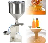 SHENGSHIYU Machine de Remplissage de Liquide,Trémie 10L,Commande à Pédale,Dosage Réglable 10-100ml,20-40 Cycles par Minute,Remplisseuse en Acier Inoxydable pour Huile,Boissons,Sauces,Crème Visage