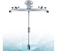 SHENGSHIYU Malaxeur à Peinture,Agitateur d'air IBC 1000 L,Bras Extensible Longueur Totale 72-120 cm,s'adapte à Diverses Ouvertures de Contenants (Fûts, Réacteurs),H005L