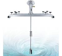 SHENGSHIYU Malaxeur à Peinture,Agitateur d'air IBC 1000 L,Bras Extensible Longueur Totale 72-120 cm,s'adapte à Diverses Ouvertures de Contenants (Fûts, Réacteurs),H005