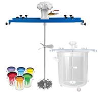 SHENGSHIYU Mélangeur Pneumatique,Agitateur pour Peintures Bras Extensible 72-120cm,s'adapte à Diverses Ouvertures de Contenants,Melangeur pour Ateliers Industriels,Entrepôts de Peinture,5cylinder