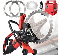 SHENGSHIYU Rainureuse avec Pompe à Eau,2 Lame Diamant,Coupe sans Poussière Béton pour Béton,Pierre,Brique,Carrelage,Profondeur de Coupe 300mm,8980W Motordrehzahl 2300 U/Min