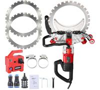 SHENGSHIYU Rainureuse Profondeur Max. 300mm | Vitesse à Vide : 3000 TR/Min,9500W Puissance Élevée Coupe sans poussière béton avec 2 Lame Diamant pour Les sols, Les Murs et Divers matériaux