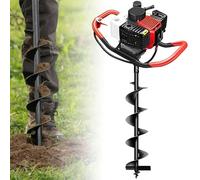 SHENGSHIYU Tarière à Essence 158 CC,Foret en Acier Au Manganèse,4 Temps,Réservoir De 1200ml,Tarière Thermique de Plantation pour Plantes Jardin,Creuser de Trous,Diamètre de Foret 12cm