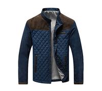 SHENGSHIYU Veste Homme Printemps Automne Col Debout Classique Veste Transition Sans Capuche Mode Travail Décontracté Veste Hommes Sans Capuche Bouton Placket Moderne Veste Travail Hommes A-Brown XL
