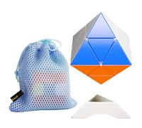 Shengsu 2X2 fto Quatre Axes octaèdre irrégulière Puzzle Cube Jouet sans Autocollant Cube Rotatif 3D avec présentoir et Sac