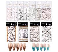 Shengxi 10 Pcs Léopard Autocollant pour Ongles, Ongles Autoadhésif Pour Nail Stickers 3D Autocollant Ongle Deco, 3D Sticker Auto-adhésif Décalcomanies Ongles pour Ongles Artificiels