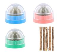 Shengxi Bâtonnets Herbe à Chat, 5 Pcs Bâtonnets Matatabi à mâcher pour Chat et 3 Pcs Boule Herbe à Chat, Naturelle Baton Herbe A Chat, Jouet Cataire pour Chat, Accessoire Chat Catnip