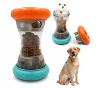 Shengxi Jouet Chien Indestructible, Jouet Interactif Chien pour l'Ennui, Distributeur de Croquettes en Forme D'HaltèRe, Jeu Intelligence pour Petits et Moyens Chiens, Aide à la Digestion