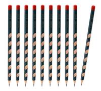 Shengxi Lot de 10 Crayons a Papier Graphite pour Gaucher Droitier, Crayon de Papier HB Ergonomiques Triangulaires avec Empreintes Prise Confortable, Ideal pour École Bureau Étudiants Artistes