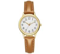 Shengxi Montre Élégante pour Femme, Montres-Bracelets avec Bracelet en Cuir pour Femmes, Montre à Quartz Analogique Étanches, Montre de Tous Les Jours pour Femmes